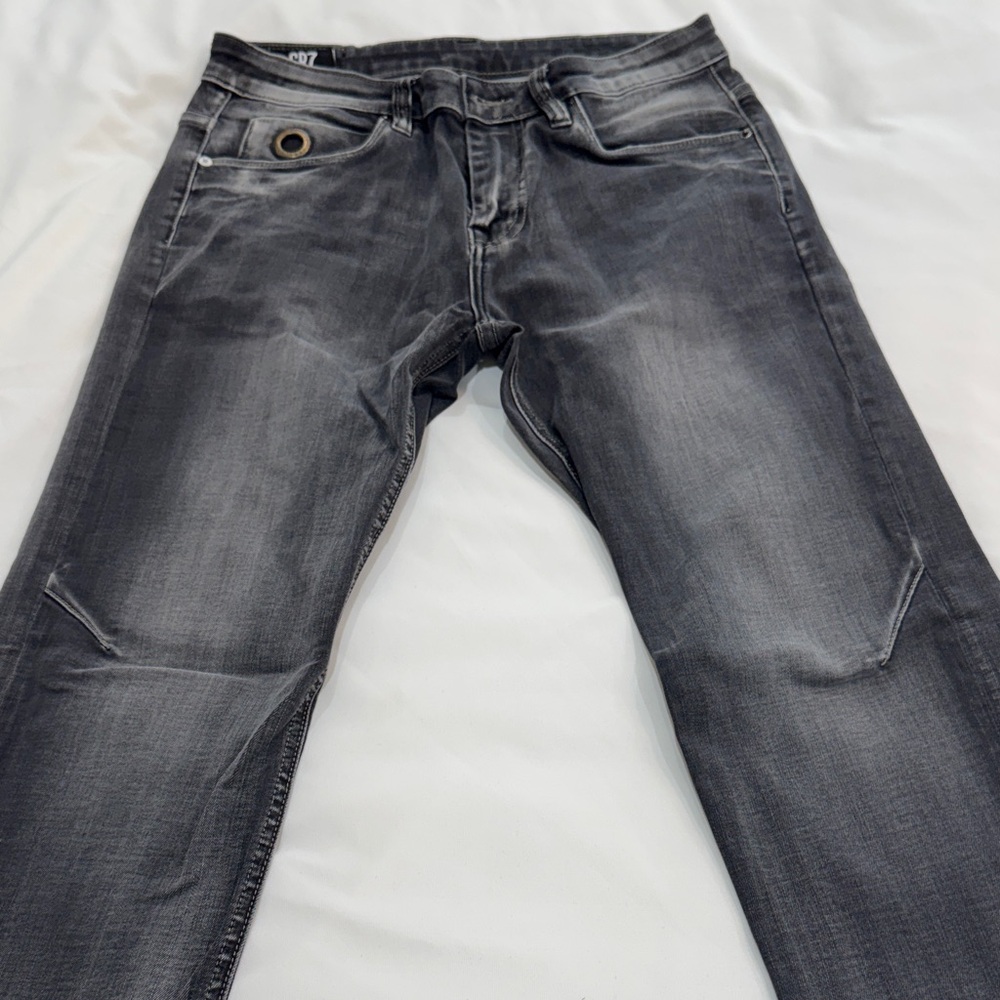CR7 Cristiano Ronaldo / Men's Slim Fit Charcoal Jeans
